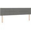 Image de vidaXL TÃªtes de lit 2 pcs Gris foncÃ© 80x5x78/88 cm Tissu