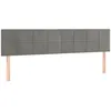 Image de vidaXL TÃªtes de lit 2 pcs Gris clair 80x5x78/88 cm Velours