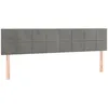 Image de vidaXL TÃªtes de lit 2 pcs Gris clair 90x5x78/88 cm Velours