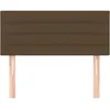 Image de vidaXL TÃªte de lit Marron FoncÃ© 90x5x78/88 cm Tissu