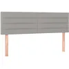 Image de vidaXL TÃªtes de lit 2 pcs Gris clair 72x5x78/88 cm Tissu
