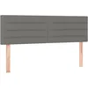 Image de vidaXL TÃªtes de lit 2 pcs Gris foncÃ© 72x5x78/88 cm Tissu