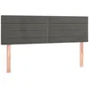 Image de vidaXL TÃªtes de lit 2 pcs Gris foncÃ© 72x5x78/88 cm Velours