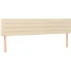 Image de vidaXL TÃªtes de lit 2 pcs CrÃ¨me 90x5x78/88 cm Tissu