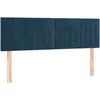 Image de vidaXL TÃªtes de lit 2 pcs Bleu foncÃ© 72x5x78/88 cm Velours