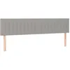 Image de vidaXL TÃªtes de lit 2 pcs Gris clair 80x5x78/88 cm Tissu