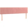 Image de vidaXL TÃªtes de lit 2 pcs Rose 80x5x78/88 cm Velours