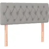 Image de vidaXL TÃªte de lit Gris clair 90x7x78/88 cm Tissu