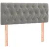 Image de vidaXL TÃªte de lit Gris clair 90x7x78/88 cm Velours