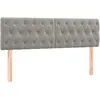 Image de vidaXL TÃªtes de lit 2 pcs Gris clair 72x7x78/88 cm Velours