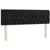 Image de vidaXL TÃªtes de lit 2 pcs Noir 72x7x78/88 cm Velours