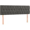 Image de vidaXL TÃªtes de lit 2 pcs Gris foncÃ© 80x7x78/88 cm Velours