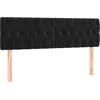 Image de vidaXL TÃªtes de lit 2 pcs Noir 80x7x78/88 cm Velours