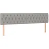 Image de vidaXL TÃªtes de lit 2 pcs Gris clair 90x7x78/88 cm Tissu