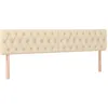 Image de vidaXL TÃªtes de lit 2 pcs CrÃ¨me 90x7x78/88 cm Tissu