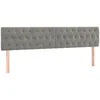 Image de vidaXL TÃªtes de lit 2 pcs Gris clair 100x7x78/88 cm Velours