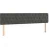 Image de vidaXL TÃªtes de lit 2 pcs Gris foncÃ© 100x7x78/88 cm Velours