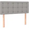 Image de vidaXL TÃªte de lit Gris clair 100x5x78/88 cm Tissu
