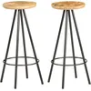 Image de vidaXL TÃªtes de lit 2 pcs Noir 72x5x78/88 cm Similicuir
