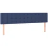 Image de vidaXL TÃªtes de lit 2 pcs Bleu 80x5x78/88 cm Tissu