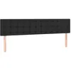 Image de vidaXL TÃªtes de lit 2 pcs Noir 80x5x78/88 cm Similicuir