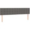 Image de vidaXL TÃªtes de lit 2 pcs Gris 80x5x78/88 cm Similicuir
