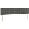 Image de vidaXL TÃªtes de lit 2 pcs Gris foncÃ© 80x5x78/88 cm Velours