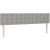 Image de vidaXL TÃªtes de lit 2 pcs Gris clair 90x5x78/88 cm Tissu