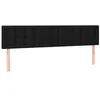 Image de vidaXL TÃªtes de lit 2 pcs Noir 90x5x78/88 cm Tissu