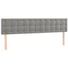 Image de vidaXL TÃªtes de lit 2 pcs Gris clair 90x5x78/88 cm Velours