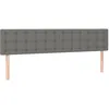 Image de vidaXL TÃªtes de lit 2 pcs Gris foncÃ© 100x5x78/88 cm Tissu