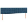 Image de vidaXL TÃªtes de lit 2 pcs Bleu foncÃ© 100x5x78/88 cm Velours