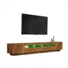 Image de Meubles TV VidaXL  Meuble TV  Ensemble 3 pcs avec lumières LED Marron P31608711