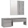 Image de vidaXL Ensemble de meubles de couloir Sonoma gris Bois d'ingÃ©nierie