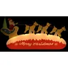 Image de vidaXL DÃ©coration gonflable de PÃ¨re NoÃ«l et renne Ã  LED 145 cm