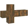 Image de vidaXL Ensemble de meubles TV 3 pcs ChÃªne fumÃ© Bois d'ingÃ©nierie