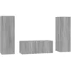 Image de vidaXL Ensemble de meubles TV 3 pcs Sonoma gris Bois d'ingÃ©nierie