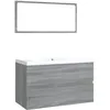 Image de vidaXL Meubles de salle de bain Sonoma gris Bois d'ingÃ©nierie