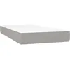 Image de vidaXL Matelas de lit Ã  ressorts ensachÃ©s Gris clair 80x200x20cm Tissu