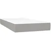 Image de vidaXL Matelas de lit Ã  ressorts ensachÃ©s Gris clair 90x200x20cm Tissu