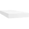 Image de vidaXL Matelas de lit Ã  ressorts ensachÃ©s Blanc 90x200x20cm Similicuir