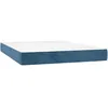 Image de vidaXL Matelas de lit Ã  ressorts ensachÃ©s Bleu foncÃ© 140x190x20 cm