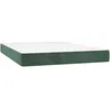 Image de vidaXL Matelas de lit Ã  ressorts ensachÃ©s Vert foncÃ© 140x200x20 cm