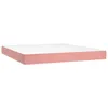Image de vidaXL Matelas de lit Ã  ressorts ensachÃ©s Rose 160x200x20 cm Velours