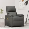 Image de vidaXL Fauteuil de massage Gris foncÃ© Tissu