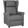 Image de vidaXL Fauteuil de massage Gris clair Tissu