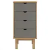 Image de Commodes VidaXL  Commode  OTTA bois de pin massif gris 45x39x90 cm P31600309