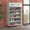 Image de vidaXL Commode OTTA Marron et blanc 76,5x39,5x90 cm Bois de pin massif