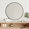 Image de vidaXL Miroir mural Noir Ã 50 cm Rond