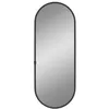Image de vidaXL Miroir mural Noir 40x15 cm Ovale